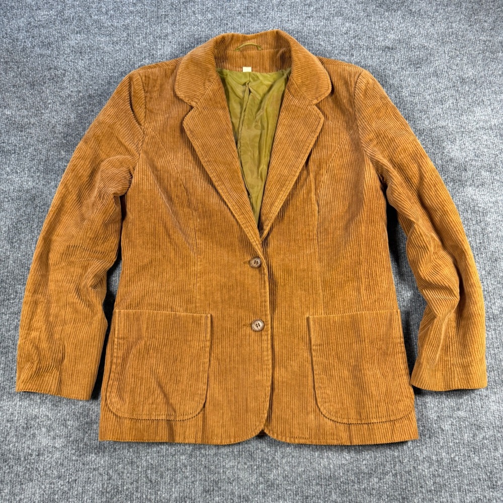 Vintage Mulberry Street Corduroy Blazer Cotton Tan Brown Size 11/12 Retro